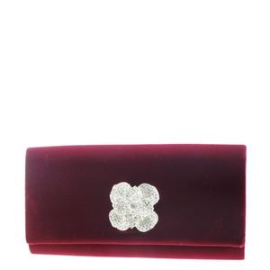 Adrianna Papell Velvet Rhinestone Clutch 167644